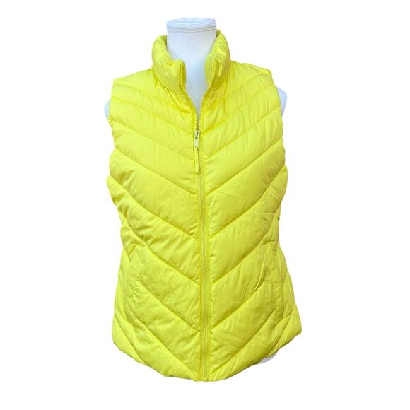 GAP Jackets & Blazers - GAP Neon Yellow Puffer Vest Women's Size S